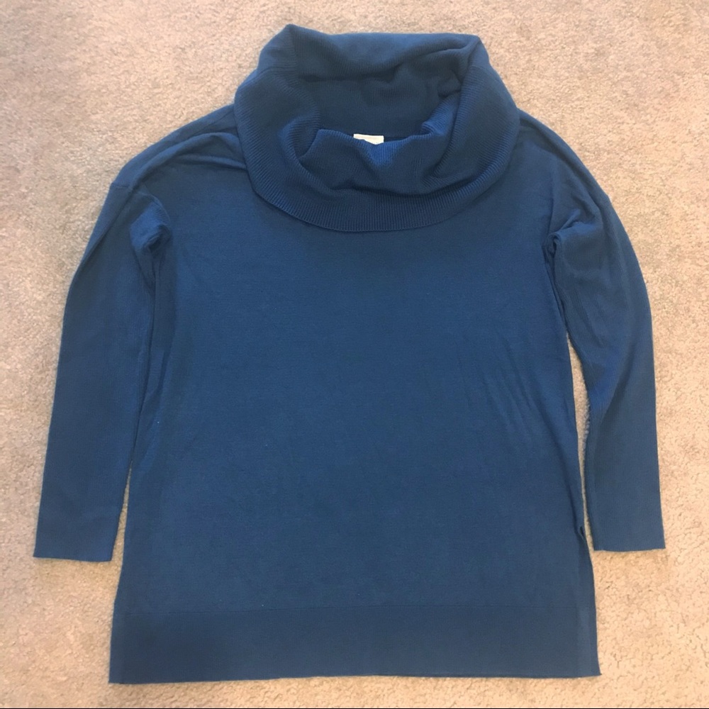Caslon Sweater Tunic Cowl Neck Blue Nordstrom